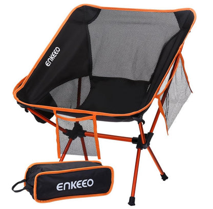 ENKEEO Chaise de Camping Pliable Chaise Camping Ultra-Légères Portatives avec Le Sac de Transport (1,2 kg) neuf
