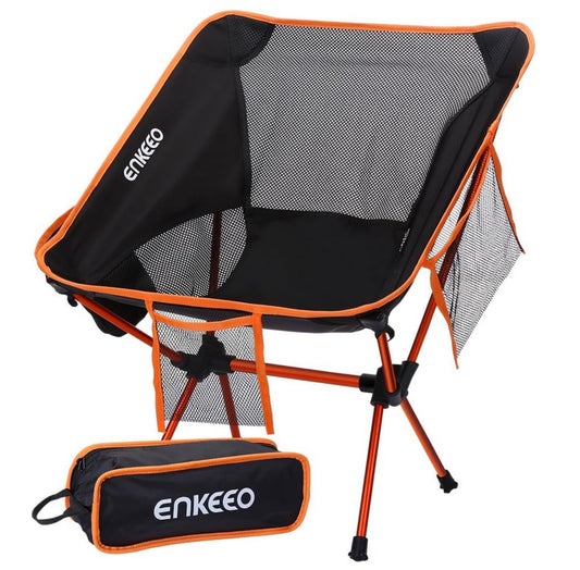 ENKEEO Chaise de Camping Pliable Chaise Camping Ultra-Légères Portatives avec Le Sac de Transport (1,2 kg) neuf