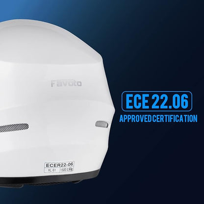 Casque de Moto Intégral, Scooter Respirant pour Femme Homme Adultes, Protection de Sécurité, Certifi XL