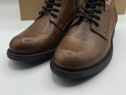 ELONG Bottine Homme Cuir Noir Marron