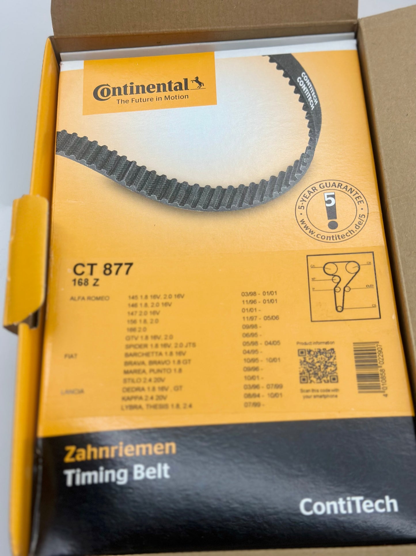 Kit de distribution CONTITECH - Réf : CT877K2 Fiât Stilo, LANCIA, ALFA ROMÉO