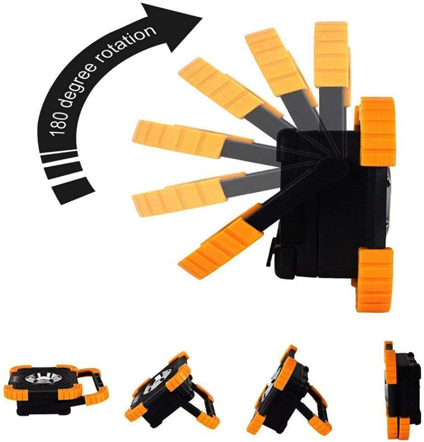 30W COB Rechargable LED travail lumière Portable lumière d'inondation étanche avec port USB pour charger des appareils mobiles pour le camping en plein air de réparation d'urgence (Size : 3) [Classe énergétique A+]