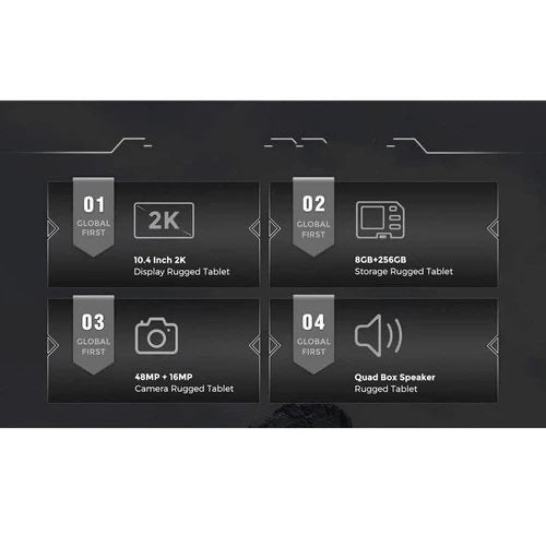 Tablette androïde 13, écran 10,4’’, 8go RAM, 256go ROM, ultra resistante, double SIM 4G, anti-choc neuve