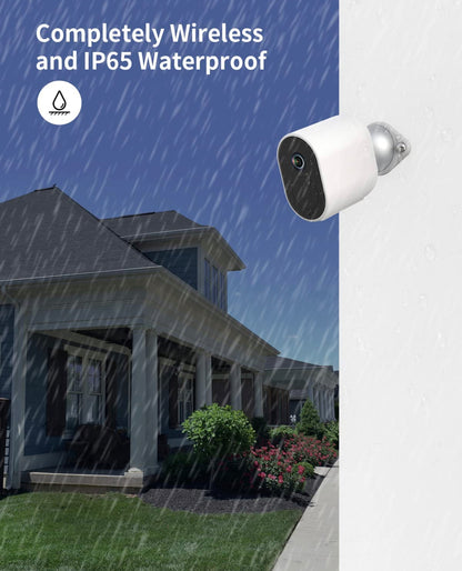 Caméra Surveillance WiFi Extérieure sans Fil, 2Cameras +Base, IP 1080P avec Reconnaissance Faciale