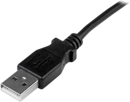 StarTech.com Câble Mini USB 1 m - A vers Mini B coudé 90° vers le haut - Câble USB Mini B Angle Coude vers le haut - Noir 1m (USBAMB1MU)