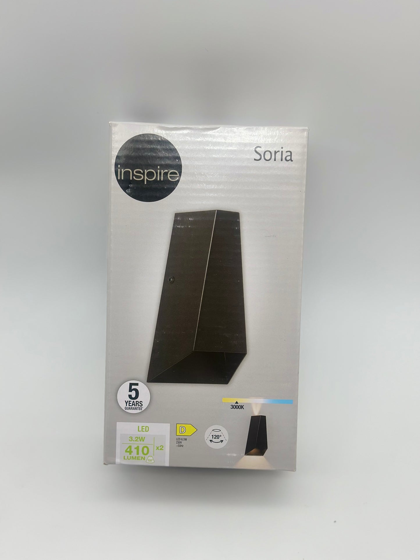 Applique LED, acier, noir, Soria, 3000K, INSPIRE neuves plusieurs sont disponible blanc et ou noir