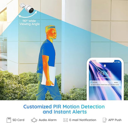 Reolink Go Caméra 3G/4G LTE Surveillance Extérieure sans Fil avec Batterie Rechargeable, 1080P Caméra Carte SIM avec Détection PIR, Audio Bidirectionnel, Fente Carte SD, Vision Nocturne