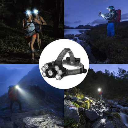 Lampe Frontale puissante livrer sans batterie (compatible avec les batterie standard)
