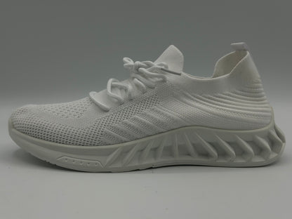 Semelles intérieures en dentelle pour homme - Maille souple - Couleur tendance - Chaussures de sport décontractées respirantes et solides - Pour la course à pied, blanc, 40