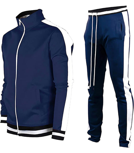 Survêtement en Polyester pour Hommes avec Corde de Serrage et Veste Zippée Neuve