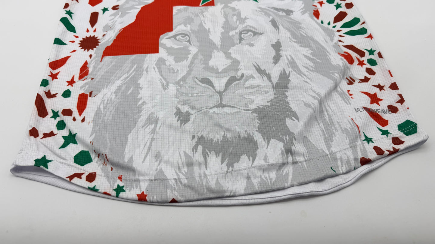 Maillot puma rouge et blanc Maroc taille L (taille petit (s) )