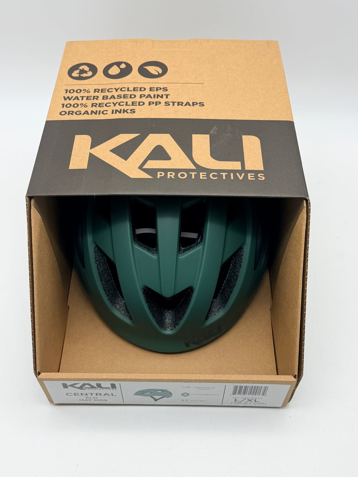 Casque vélo Kali Protectives Central Sld Mat Mos Taille L/XL 58-61 cm