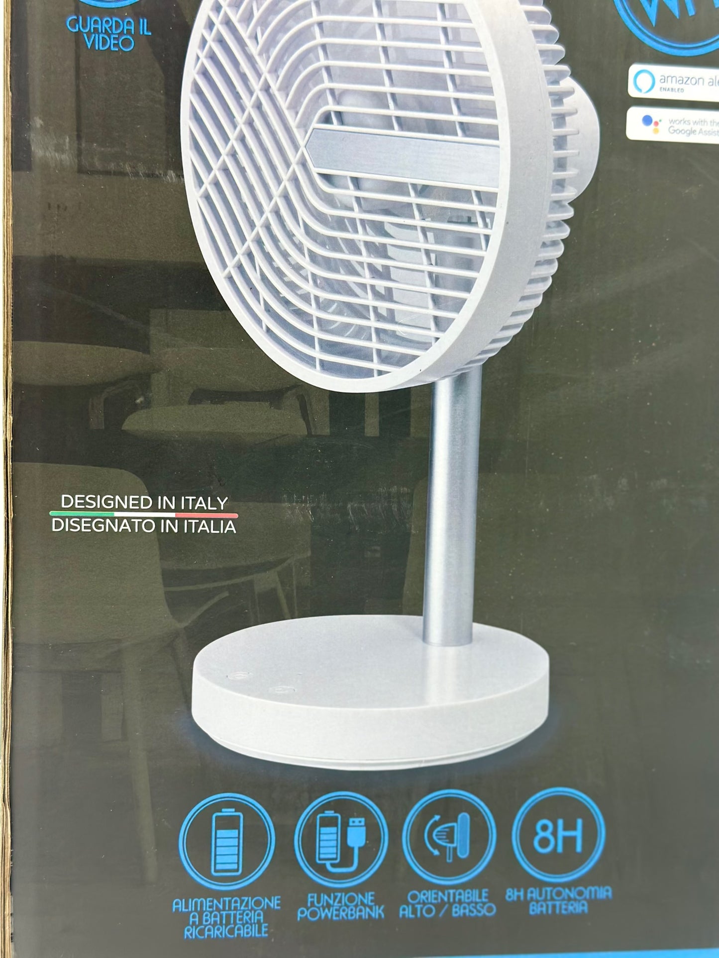 Ventilateur de table Silencieux et Puissant avec Batterie Rechargeable - WI-Fi App Contrôle Vocal