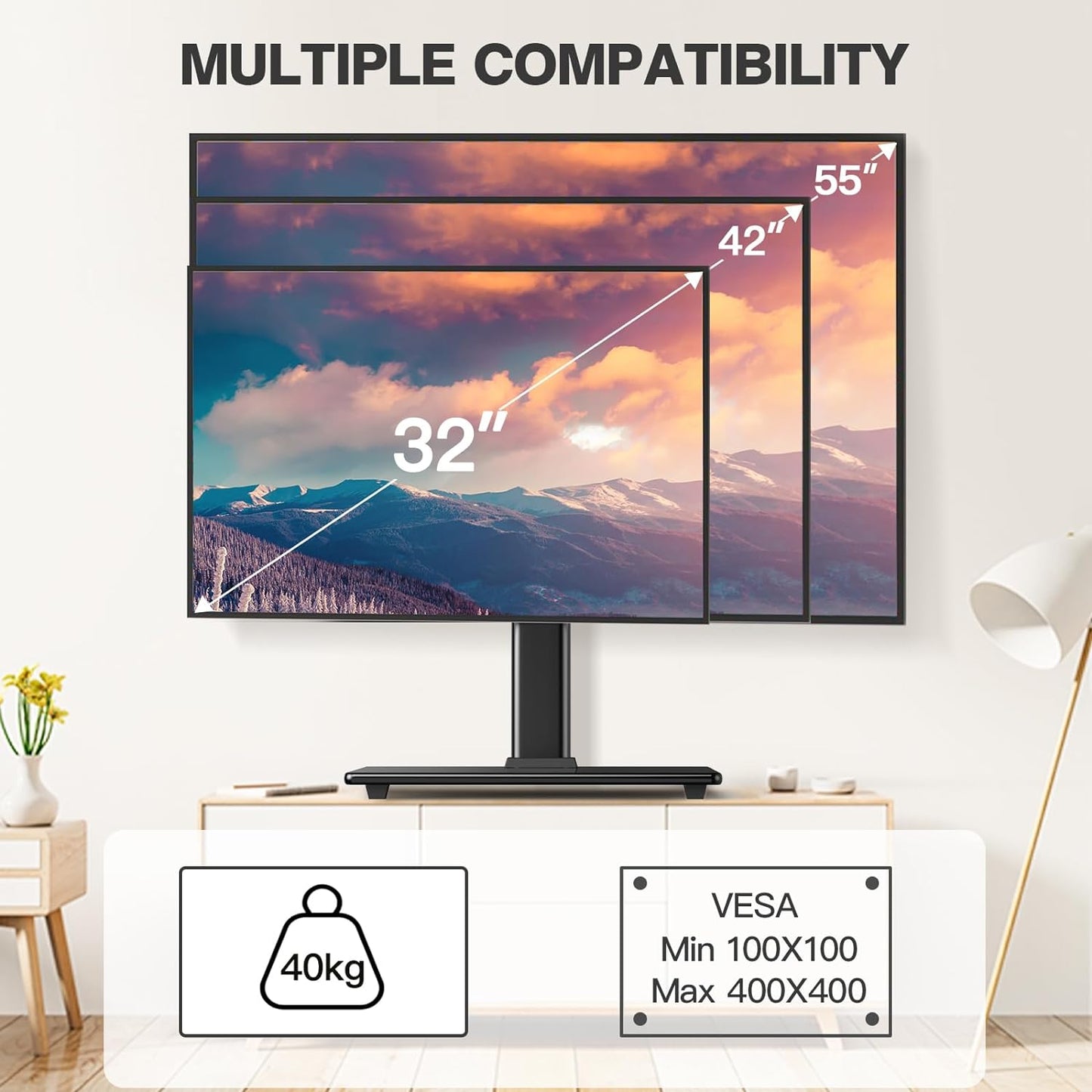 Support TV sur Pied TV Universel - pour de 26-60 Pouces neuf