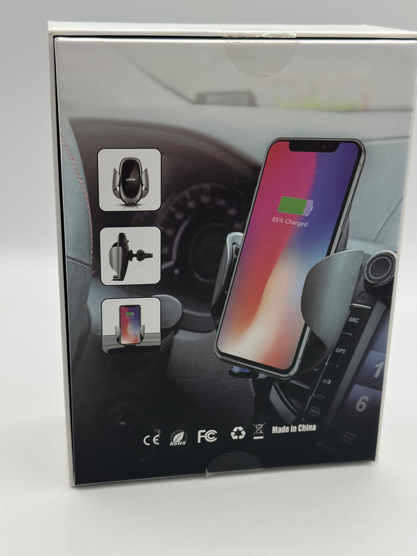 Oasser Chargeur Sans Fil de Voiture 10 W Chargeur à Induction de Voiture pour IPhone XS Max/XS/XR/X, IPhone 8/8 Plus, Nexus 7/6/5,