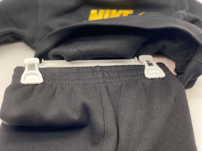 Nike Bébé Survêtement Veste Et Pantalon Noir/or Authentique 24cm