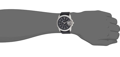 Montre Diesel  , 46 mm, en acier inoxydable avec bracelet en cuir Avec Bracelet