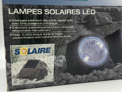 Lot de 3 lampes solaires « pierre » à LED
