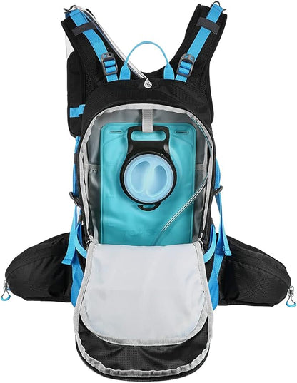Sac à dos 20L Résistant à l'eau Vélo Sac Pack Sports de Plein Air Equitation Voyage Camping Randonnée avec Housse de Pluie Housse de Casque