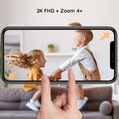 Babyphone Caméra 2K 5" PTZ 355°Camera Bebe,détection des Mouvements, Suivi Automatique neuf