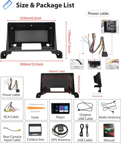 Autoradio Android pour Peugeot 5008/4008/3008 2017-2020, CarPlay/androide auto GPS Navigation