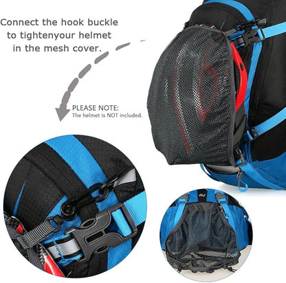 Sac à dos 20L Résistant à l'eau Vélo Sac Pack Sports de Plein Air Equitation Voyage Camping Randonnée avec Housse de Pluie Housse de Casque