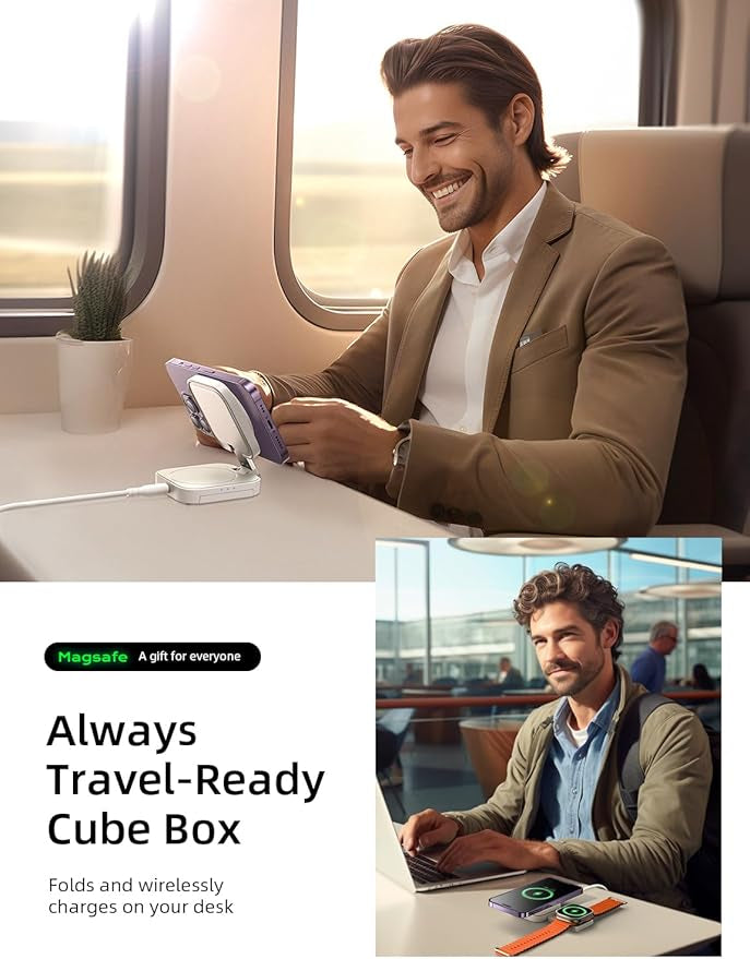 Station de Charge Apple Voyage Chargeur Induction Convient pour iPhone Airpods Watch