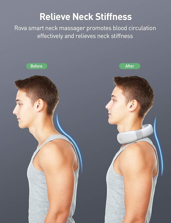 Masseur cervical, intelligent, portable, de voyage électrique comprenant 6 modes, Télécommande intel