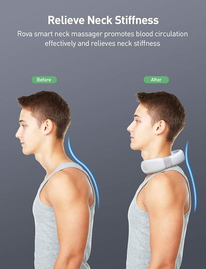 Masseur cervical, intelligent, portable, de voyage électrique comprenant 6 modes, Télécommande intel