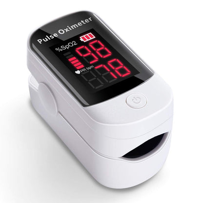 Oxymetre de Doigt, Oxymètre de Pouls Portable Professionnel pour les Mesures de la Fréquence Cardiaque (PR) et de la Saturation en Oxygène (SpO2), Lecture Instantanée
