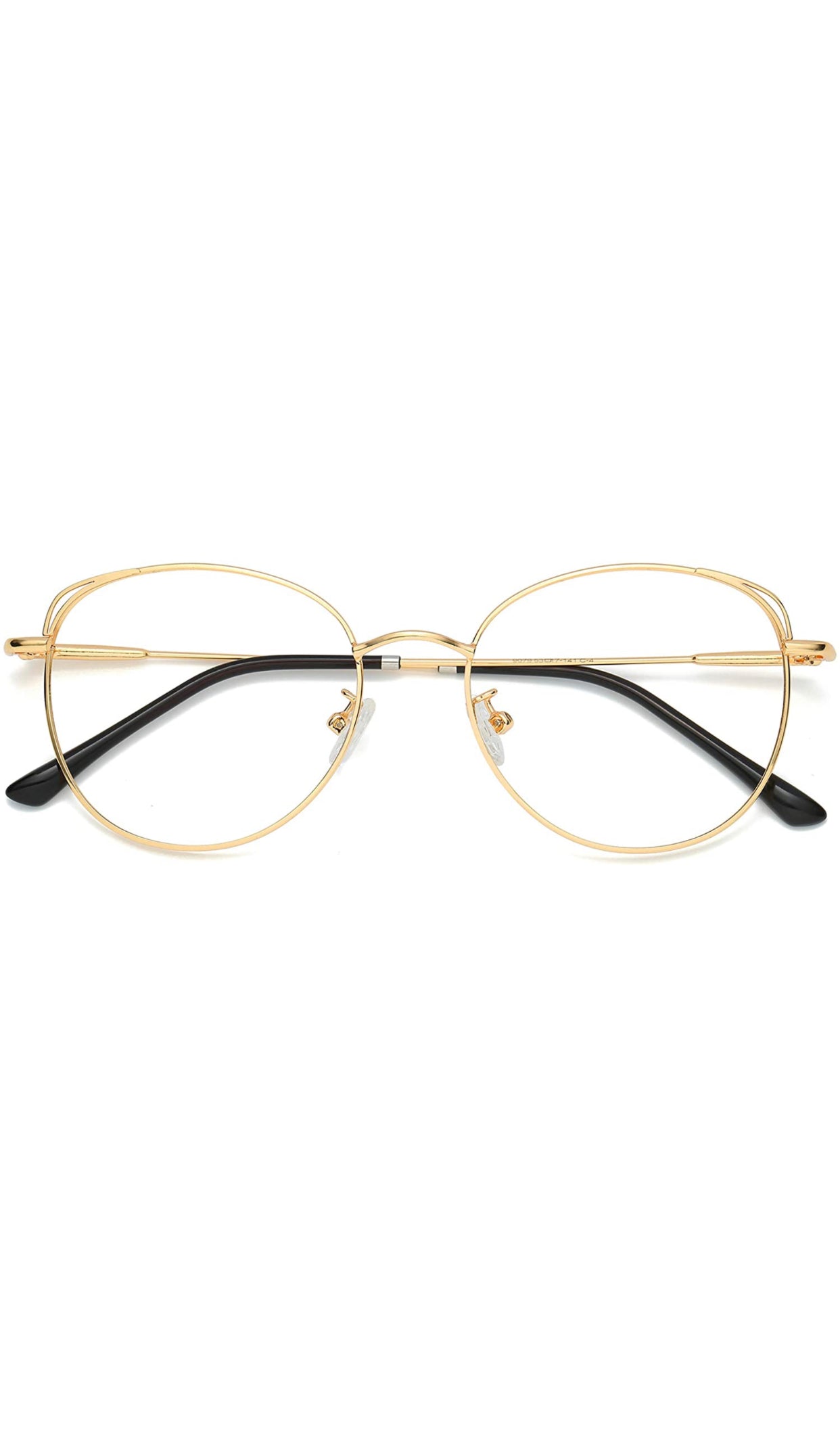 SOJOS Lunettes Anti-Lumière Bleue Oeil De Chat Branchée métal Pour Femmes She Young