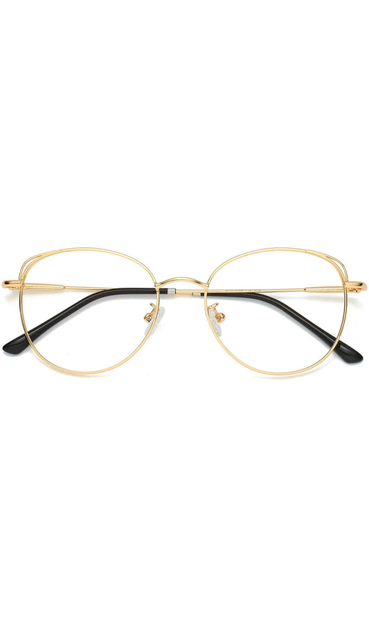 SOJOS Lunettes Anti-Lumière Bleue Oeil De Chat Branchée métal Pour Femmes She Young