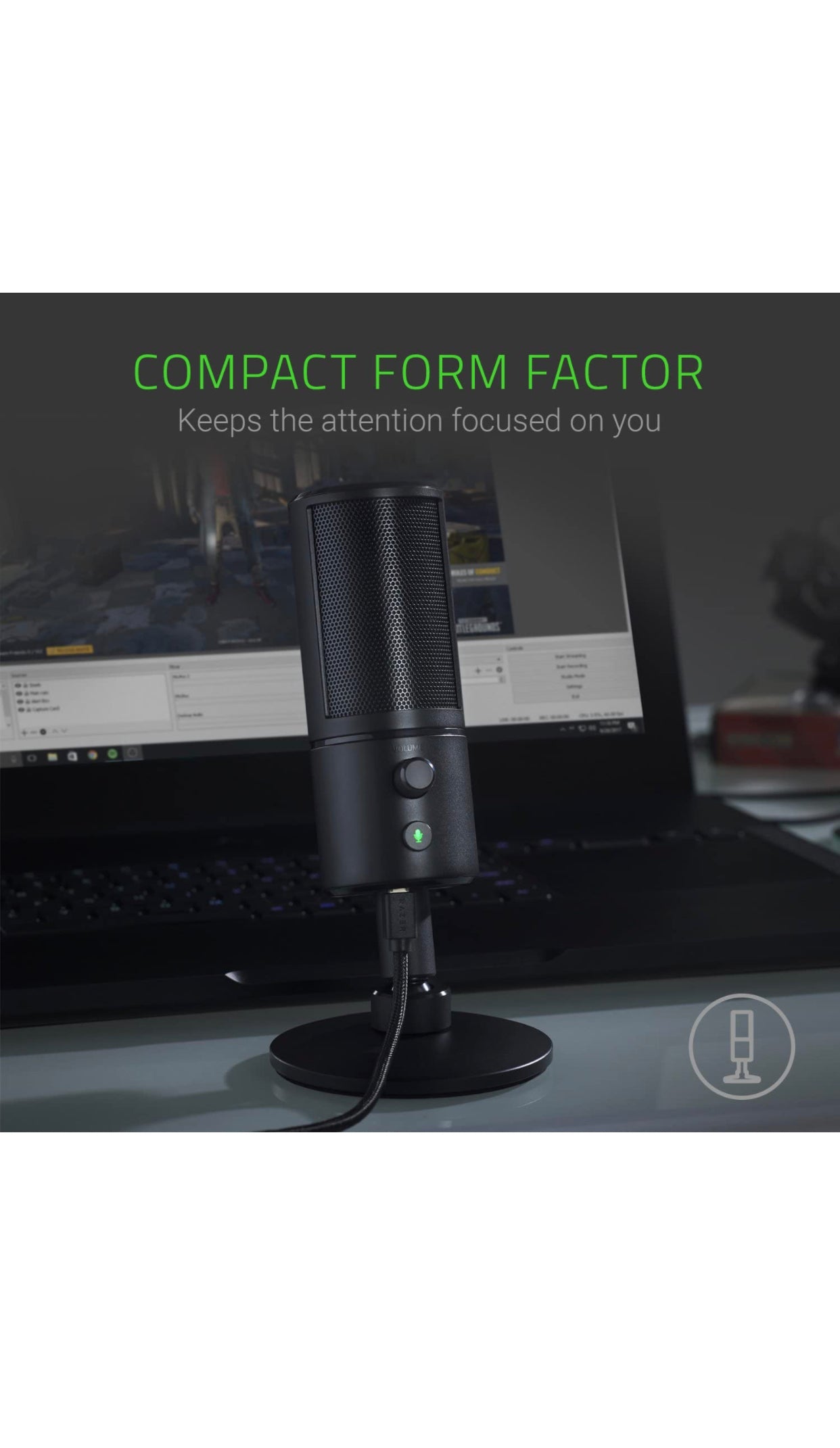 Razer Seiren X : micro à condensateur à directivité supercardioïde