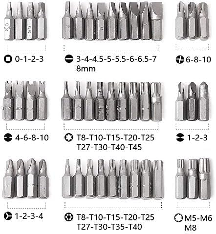 Powerland PT001 100Pcs jeu d'embouts de tournevis Tout usage dans BMC