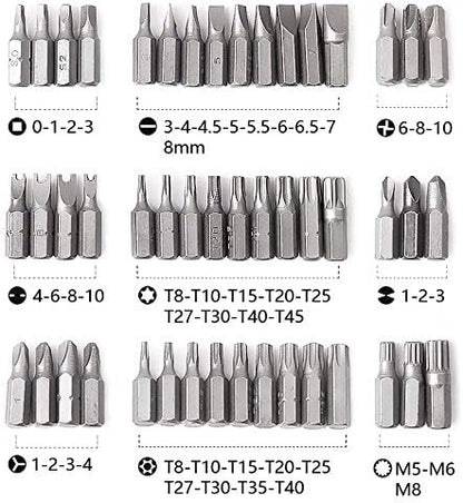 Powerland PT001 100Pcs jeu d'embouts de tournevis Tout usage dans BMC