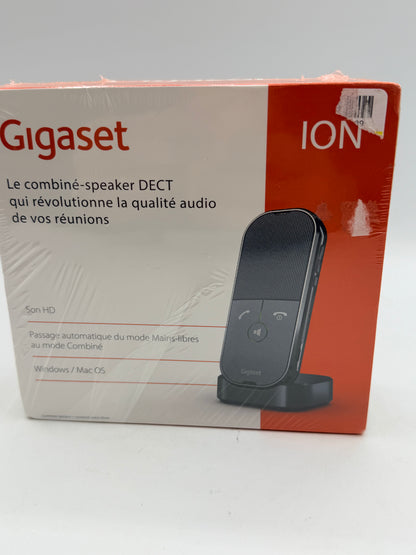 Gigaset ION – Haut parleur compact avec mode combiné – Enceinte pour conférence Son HD - Plug & Play - USB-C - Compatible Teams, Zoom et autres softphones Windows, Linux, MacOS, Anthracite