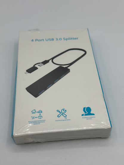 Hub USB 3.0 Multi USB 4 Ports 3.0 5Gbps Adaptateur Portable Multi Data Hub avec Câble de 30mm Compatible pour Macbook/Mac Pro/Mini/iMac/Surface Pro/XPS/Notebook PC, Plug-et-Play