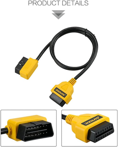 Câble d’extension OBD2 automobile mâle vers femelle neuf