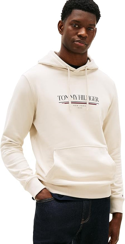Tommy Hilfiger Sweat à Capuche Homme Brand Love en Coton