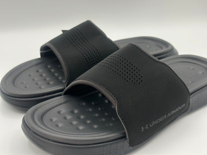 Claquettes Homme Noires - Under Armour - Tige Simili cuir - Semelle Matière synthétique taille 44