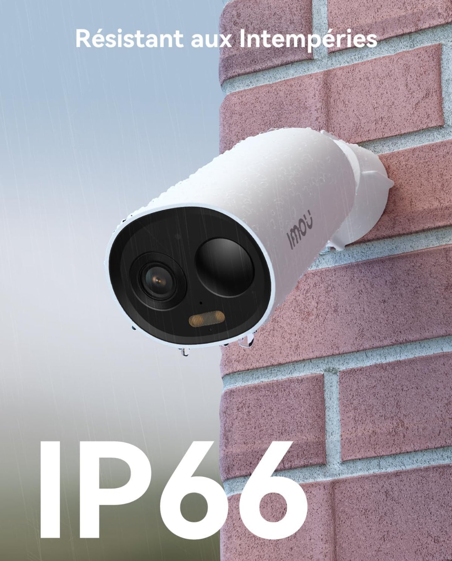 Imou 2K Caméra Surveillance WiFi Extérieur sans Fil Batterie, Caméra de Surveillance Extérieur, PIR & AI Détection Humaine, Vision Nocturne Couleur, Audio Bidirectionnel,Mode Privé,Sirène,Étanche IP66