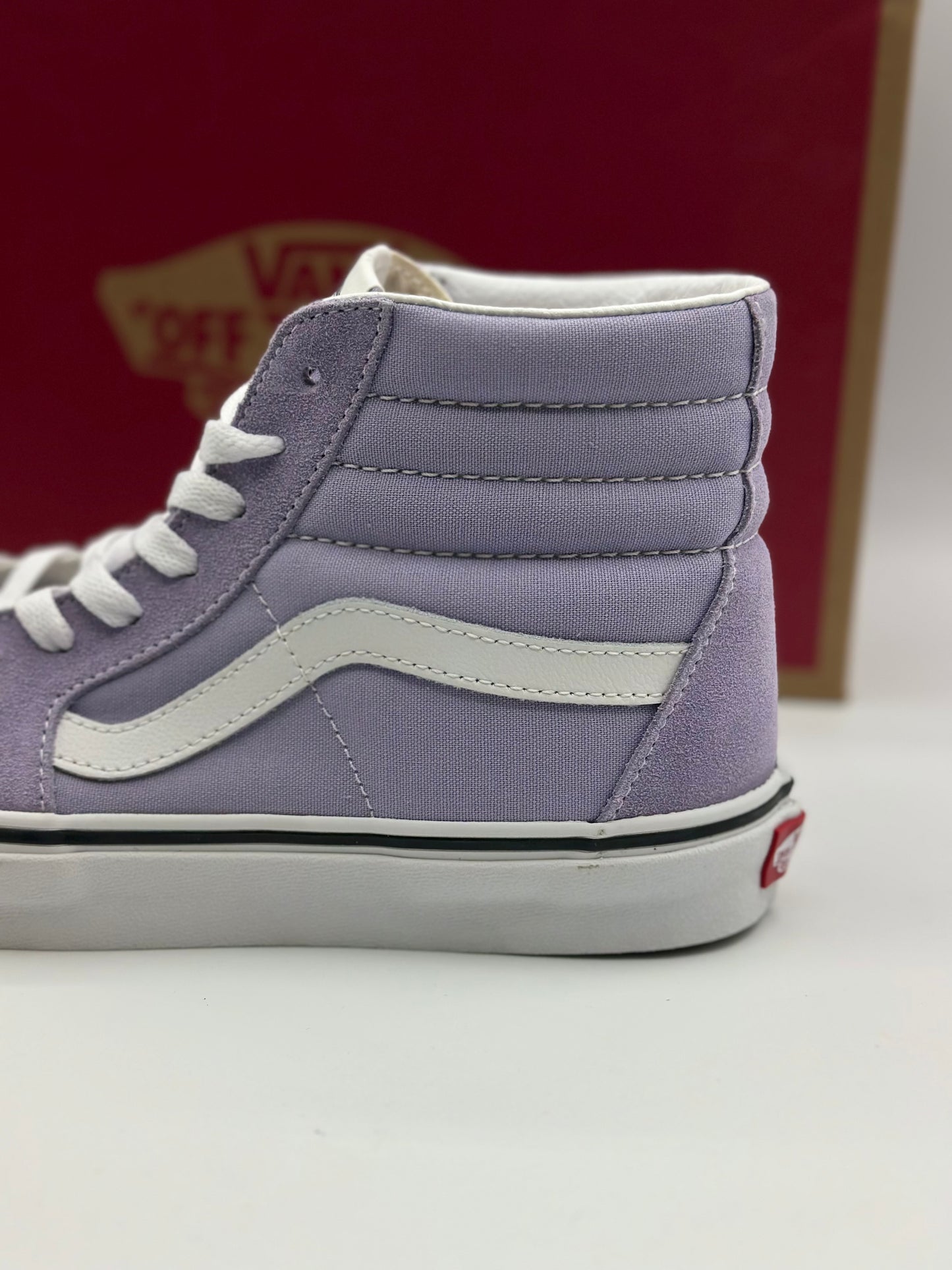 Vans Sk8-hi Baskets violet tulipe/blanc véritable, pointure femme et homme