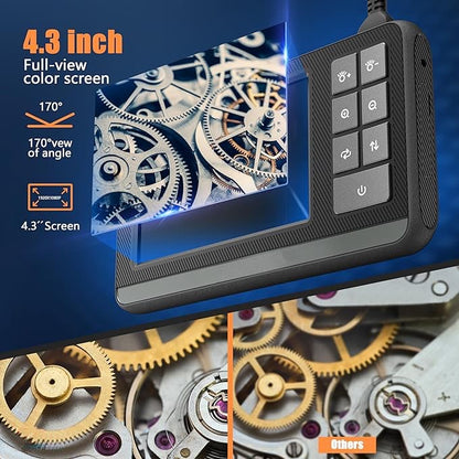 Endoscope Industriel HD IPS de 4,3" avec égout étanche IP67 Portable avec 8 Lumières LED longueur 5m