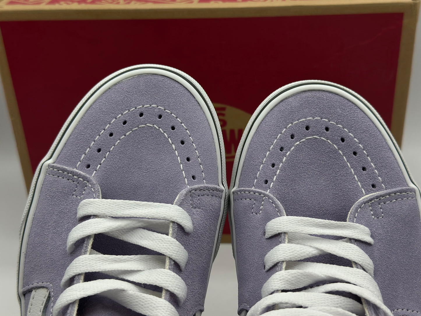 Vans Sk8-hi Baskets violet tulipe/blanc véritable, pointure femme et homme