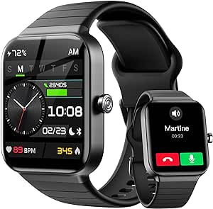 Montre Connectée Homme Femme avec Alexa Intégrée & Appel Bluetooth pour Android iOS neuve