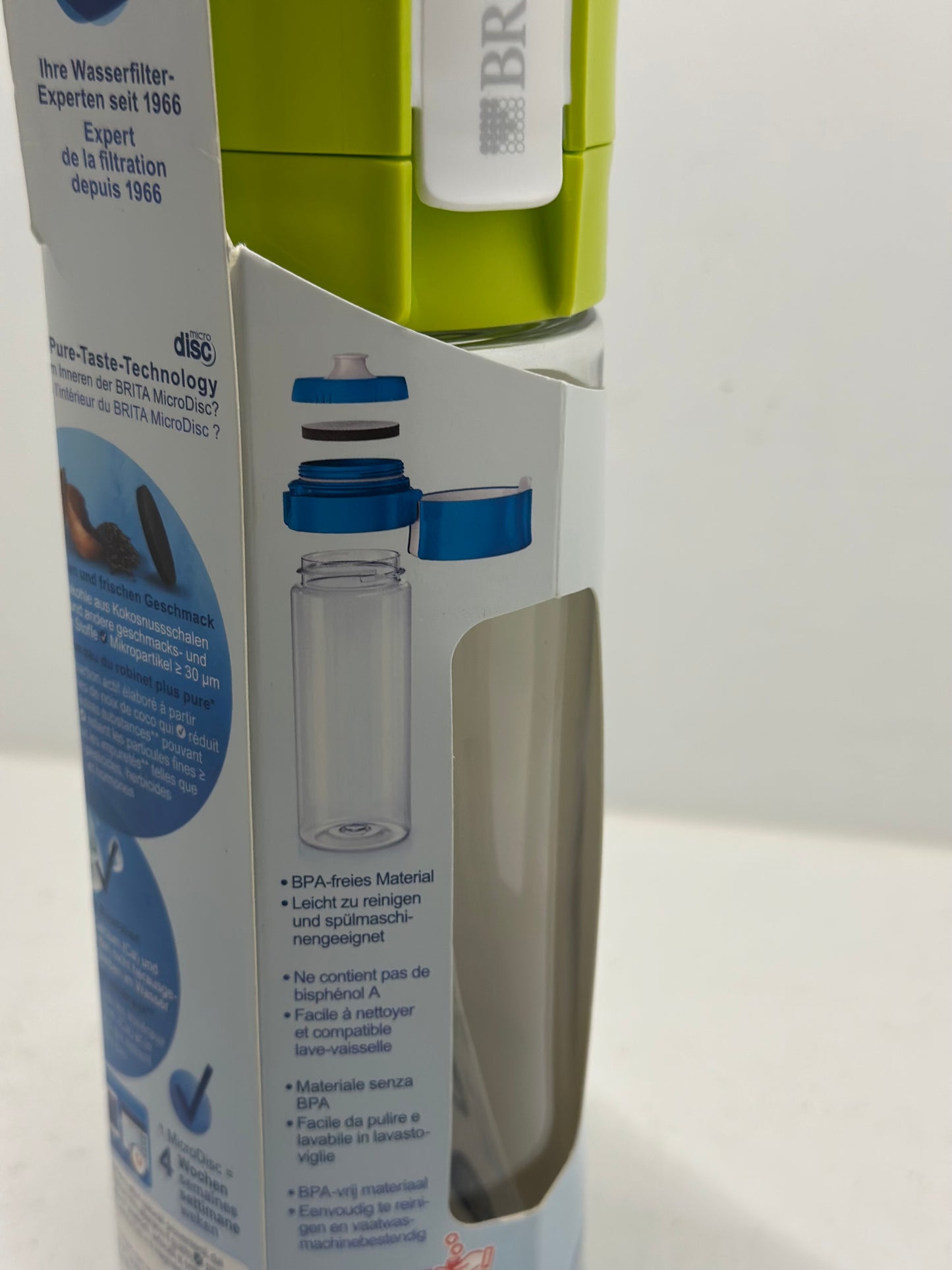 BRITA Fill&Go Bouteille Filtrante Plastique Vert 7,2 x 7,8 x 24,5 cm