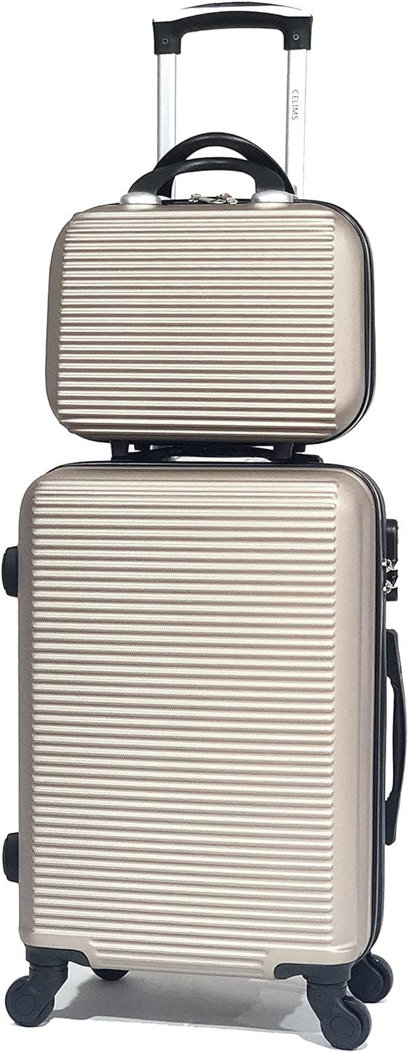 Valise Cabine avec Vanity, Marque Française (Champagne , Cabine & Vanity)