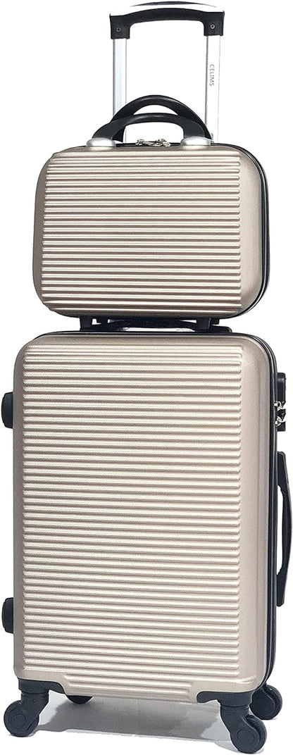 Valise Cabine avec Vanity, Marque Française (Champagne , Cabine & Vanity)
