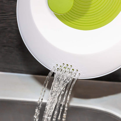 Westmark Essoreuse à Salade, Capacité : 4,4 L, ø 23,5 cm, Plastique, Sans BPA, Spinderella, Couleur: Transparent/Blanc/Vert