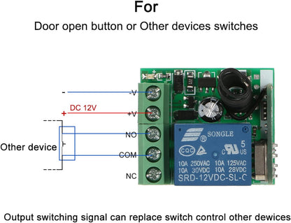 Smart Home 433Mhz DC 12V 1CH Commutateur à distance sans fil Récepteur de relais Émetteur Module de commutateur de télécommande universel et émetteur RF 1527 télécommandes